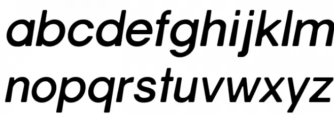 Gravity-Bold Italic Caratteri MINUSCOLO