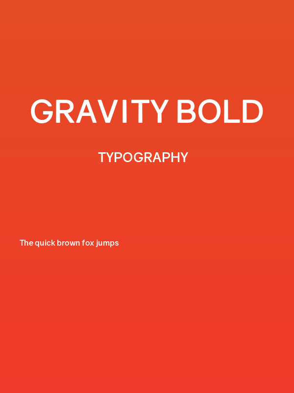 Gravity Bold Poster
