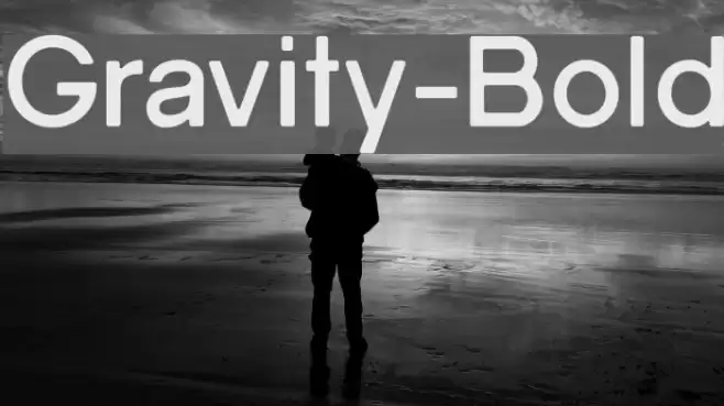 Gravity-Bold Font examples