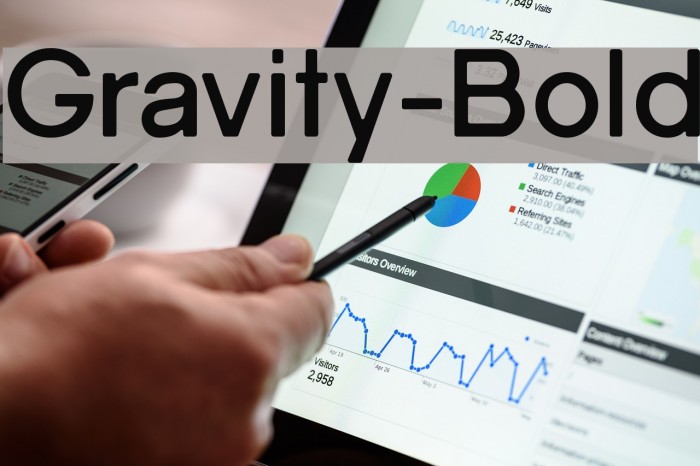 Gravity-Bold Font examples