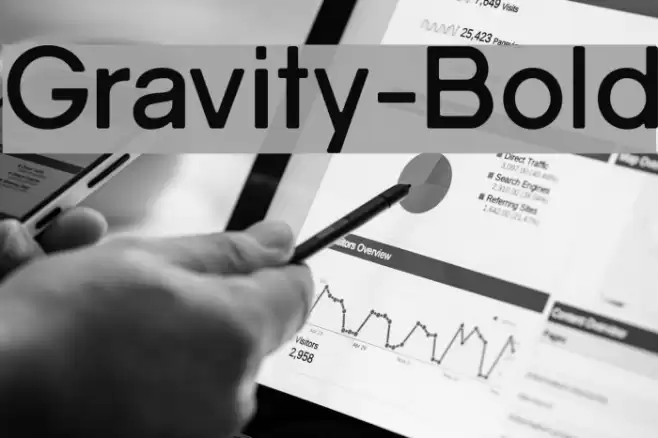 Gravity-Bold Font examples