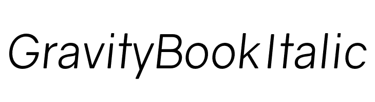 Gravity Book Italic  フリーフォントのダウンロード