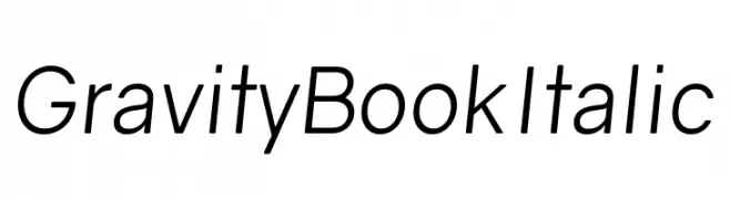 Gravity Book Italic  Frei Schriftart Herunterladen