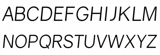 Gravity Book Italic फ़ॉन्ट अपरकेस