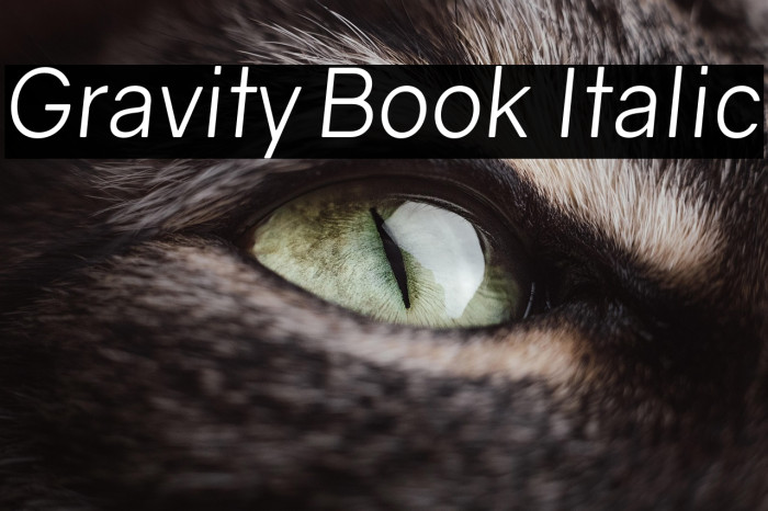 Gravity Book Italic Example 3