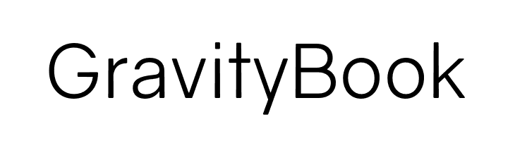 Gravity Book  Frei Schriftart Herunterladen