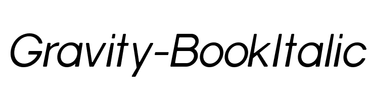 Gravity-BookItalic Font