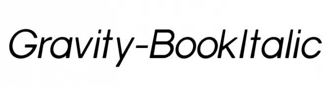 Gravity-BookItalic  les polices de caractères gratuit tlcharger