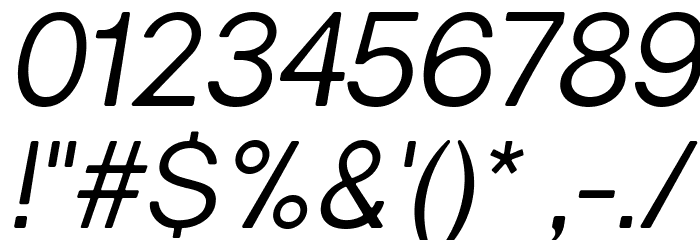 Gravity-BookItalic Font OTHER CHARS