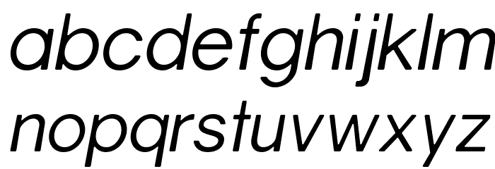 Gravity-BookItalic Font LOWERCASE