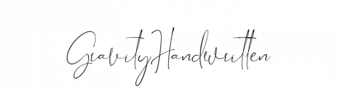 Gravity Handwritten  नि: शुल्क फ़ॉन्ट्स डाउनलोड