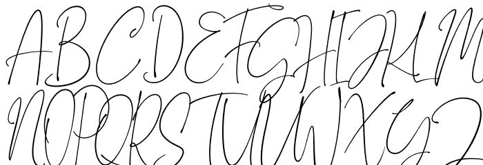Gravity Handwritten Font UPPERCASE