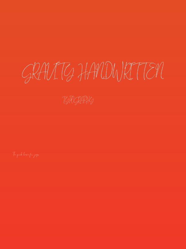 Gravity Handwritten Poster