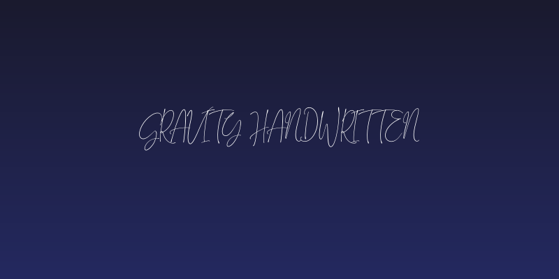 Gravity Handwritten Social Header