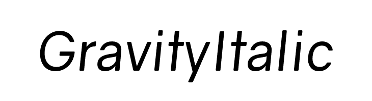 Gravity Italic  免费字体下载