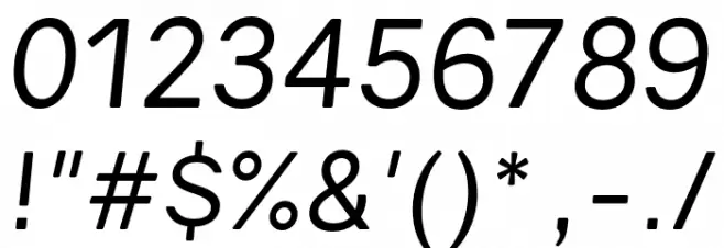 Gravity Italic Font OTHER CHARS