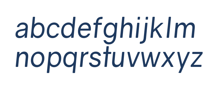 Gravity Italic Lowercase