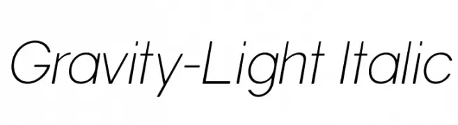 Gravity-Light Italic  les polices de caractères gratuit tlcharger