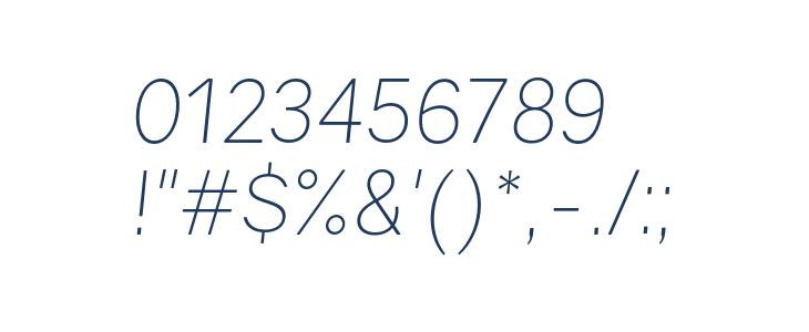 Gravity Light Italic Other Characters