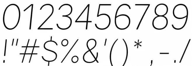 Gravity Light Italic Font OTHER CHARS