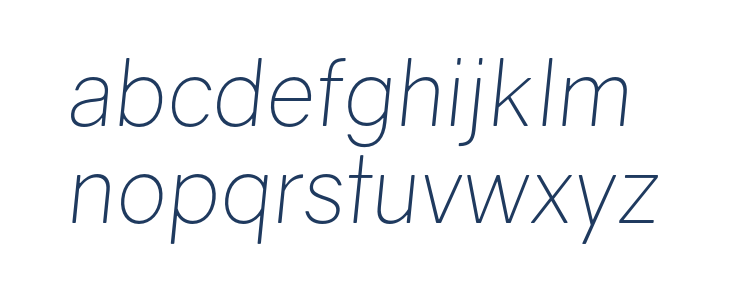 Gravity Light Italic Lowercase
