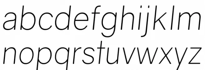 Gravity Light Italic خط أحرف صغيرة