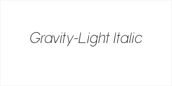 Gravity-Light Italic Logo