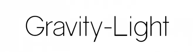 Gravity-Light  les polices de caractères gratuit tlcharger