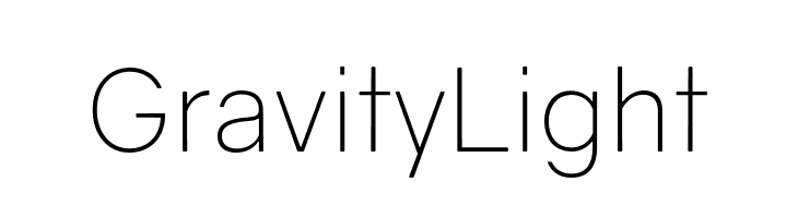 Gravity Light  नि: शुल्क फ़ॉन्ट्स डाउनलोड