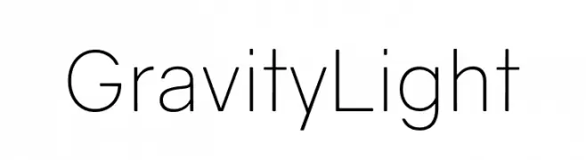 Gravity Light  Frei Schriftart Herunterladen