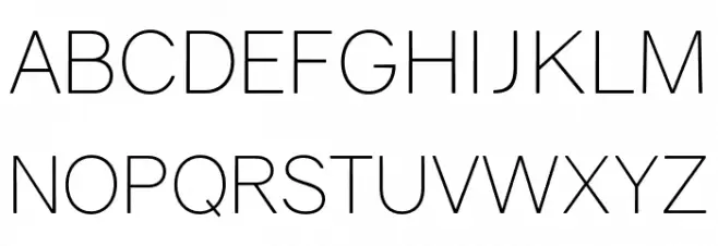 Gravity Light Schriftart Groß