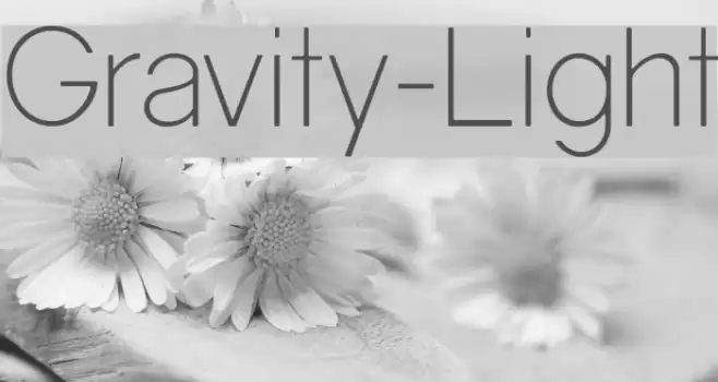 Gravity-Light Font examples