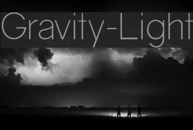 Gravity-Light Font examples