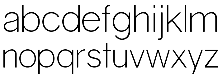 Gravity-Light Font LOWERCASE