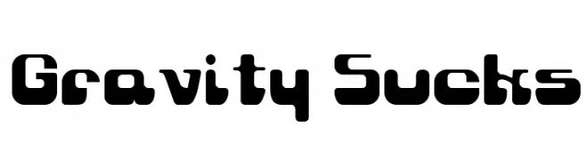 Gravity Sucks  Frei Schriftart Herunterladen