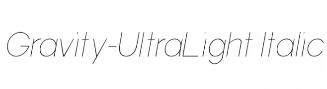 Gravity-UltraLight Italic  Descarca Fonturi Gratis