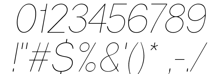 Gravity-UltraLight Italic Font OTHER CHARS