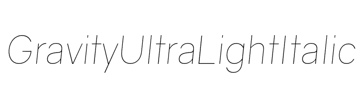 Gravity UltraLight Italic  لخطوط تنزيل