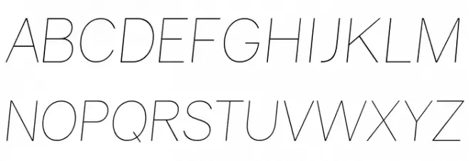 Gravity UltraLight Italic Fonte MAIÚSCULAS