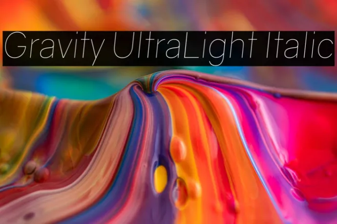 Gravity UltraLight Italic Example 1