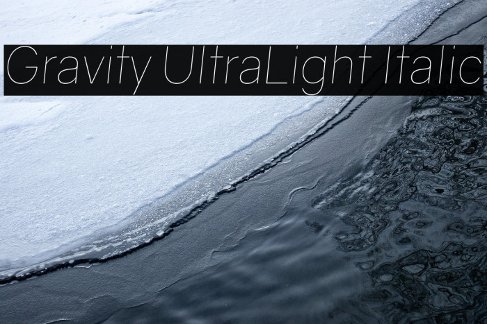 Gravity UltraLight Italic Example 2