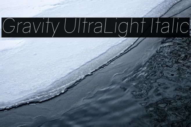 Gravity UltraLight Italic Example 2