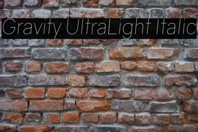 Gravity UltraLight Italic Example 3