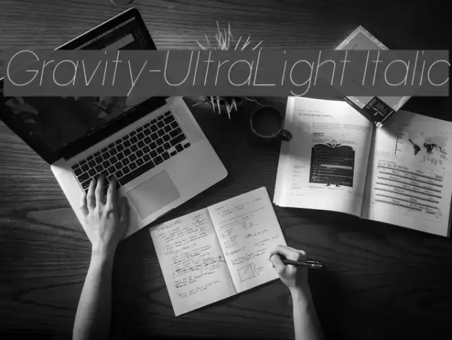 Gravity-UltraLight Italic examples