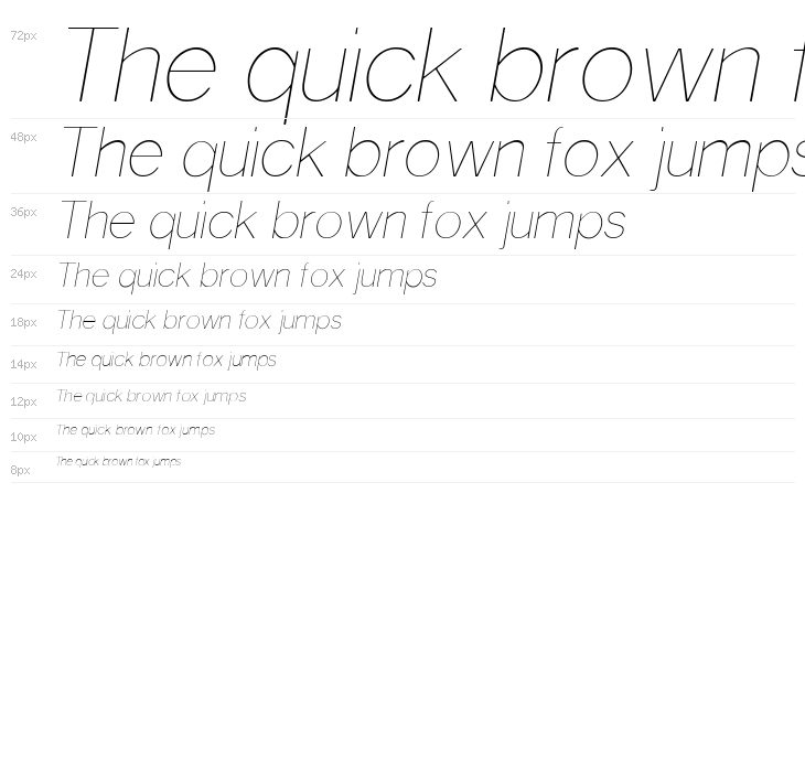 Gravity-UltraLight Italic Waterfall