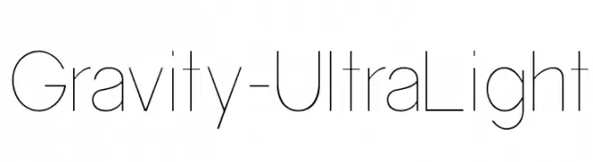 Gravity-UltraLight  les polices de caractères gratuit tlcharger