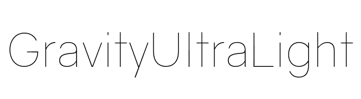 Gravity UltraLight  Frei Schriftart Herunterladen