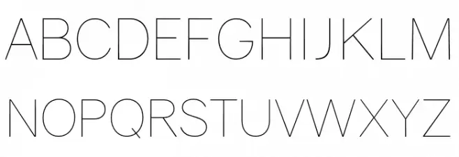 Gravity UltraLight Schriftart Groß