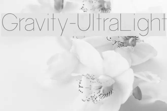 Gravity-UltraLight Font examples