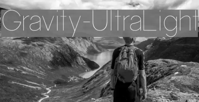 Gravity-UltraLight Font examples